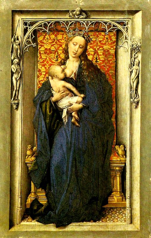 Rogier van der Weyden madonnan med barnet France oil painting art